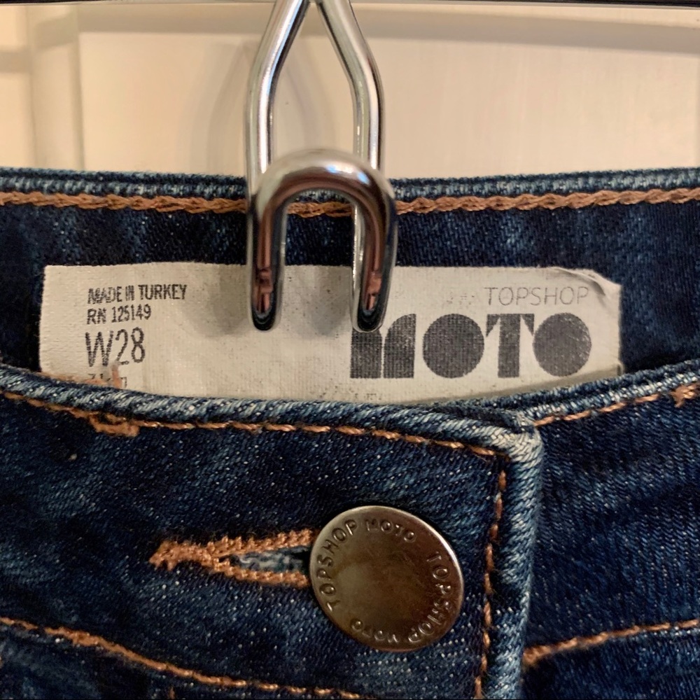 Topshop MOTO dark denim skirt - Picture 2 of 3